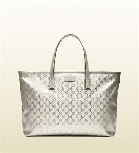 gucci silver tote|Gucci tote official website.